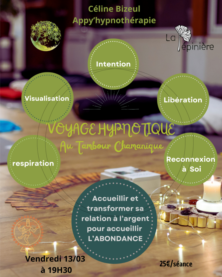Hypnose - Argent - Abondance - Visualisation - Programmation mentale - Respiration - Bien etre - Liberation